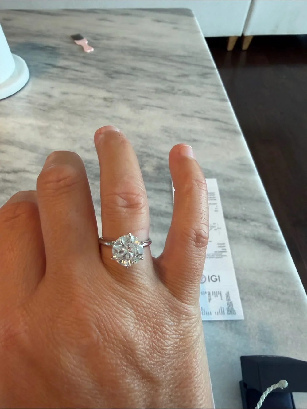3.59 ct Classic Solitaire Lab Grown Diamond Engagement Ring